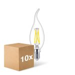 Confezione Multipack 10x Philips MASTER LED E14 Piegato-tip Candela Filamento Chiara 2.5W 340lm - 922-927 Dim To Warm | Miglior Resa Cromatica - Dimmerabile - Sostitutiva 25W